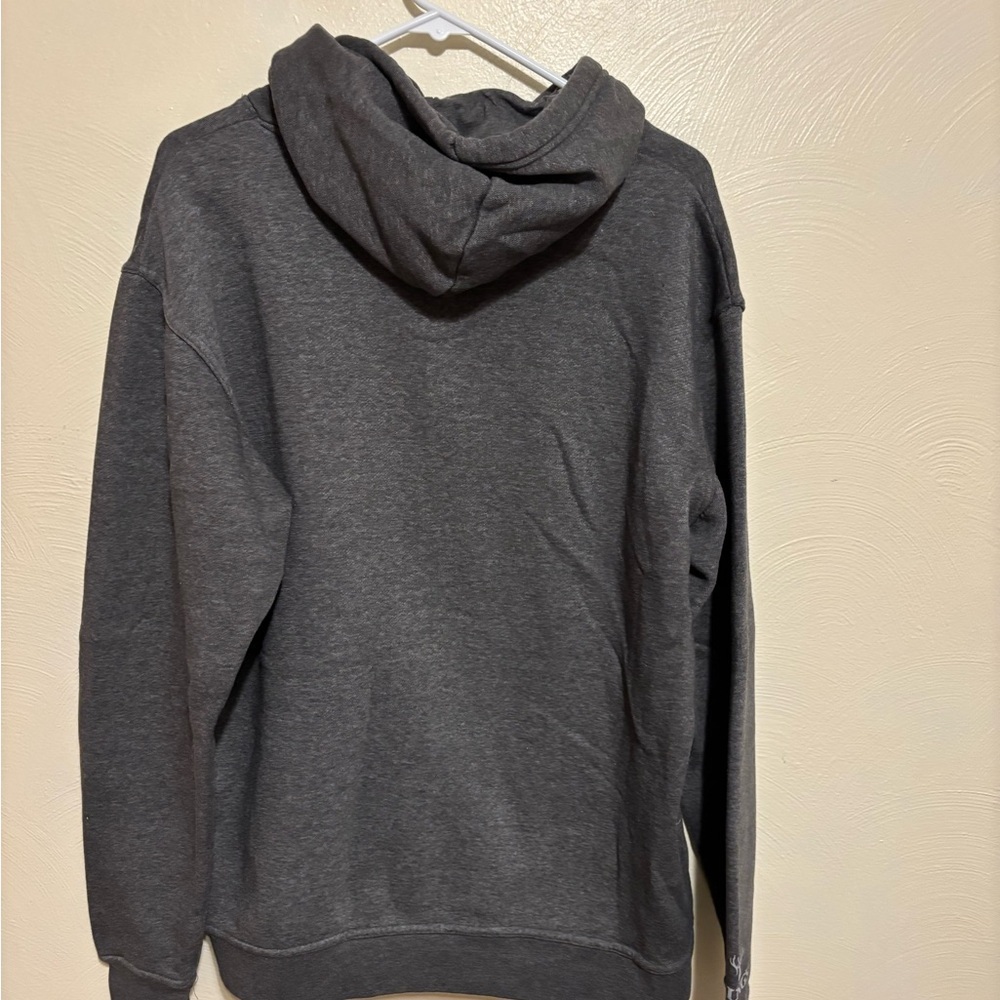 Kings Camo Deer Graphic Hoodie Men’s M Gray Outdoor Hunting Pullover - Picture 8 of 8